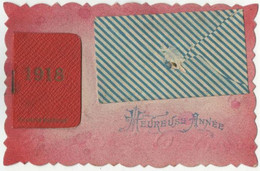 CPA 1918 Avec Lettre Qui S'ouvre - Petit Calendrier De 1918 à L'intérieur - Heureuse Année - Cartoline Con Meccanismi