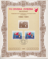 Yugoslavia 1992.  FC RED STAR Belgrade, Anniversary Of Winning The Champions Cup And The World Cup In Football - Storia Postale