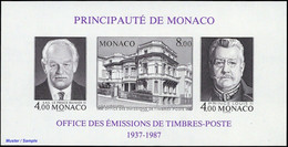 1987, Monaco, Block 37 B, ** - Unclassified