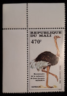 Mali 1985, Aubudon-Autruche, Coin, N** - Struisvogels