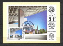 Great Britain 1987 Maxicard EUROPA Stamps - Modern Architecture - Maximumkaarten