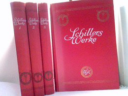 Konvolut Bestehend Aus 4 Bänden, Zum Thema: Schillers Werke. Illustrierte Volks-Ausgabe Mit Reich Illustrierte - Autori Tedeschi