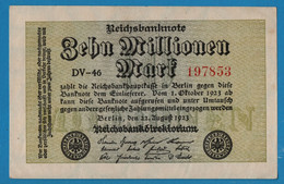 DEUTSCHES REICH 10 MILLIONEN MARK # DV-46 197853 P# 106a - 10 Mio. Mark