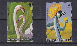 Flamants - Grues - Rwanda - COB 657 / 8 ** - Valeur 40 Euros - Flamingos
