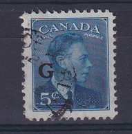 Canada: 1950/52   Official - KGVI 'G' OVPT   SG O184    5c   Used - Aufdrucksausgaben