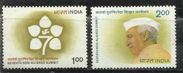 INDIA 1983 LOT Of 5 X 2v Sets Non Aligned Conference, Ex Prime Minister Nehru,  2v Complete, MNH(**) - Unused Stamps