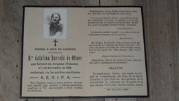 FP Deces Gatalina Barcelo De OLIVER A Avignon En 1928 ........... PHI..............E-63 - Obituary Notices