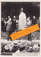 Ris-Orangis . Inauguration Buste DRANEM 1937. Photo Paris-Soir 15 X 20. Cartonnée. Dos Vierge - Personnes Identifiées