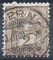 Ziffer 58B, 2 Rp.olivbraun  BERN  (Rasierklingenstempel)         1900 - Oblitérés