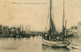 Pornic * Bateaux Sardiniers Au Port En Aout 1909 - Pornic