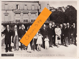 Le Roi De Bulgarie Et Albert Lebrun à Rambouillet Photo Paris-Soir Vers 1935. Format 15 X 20. Photo Cartonnée Dos Vierge - Personnes Identifiées