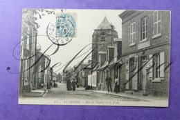 Le Crotoy. Rue D'eglise Et La Poste. 1907-D80 - Le Crotoy