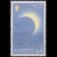 GUERNSEY-ALDERNEY 1999 - Scott# 133 Solar Eclipse 64p Used - Alderney
