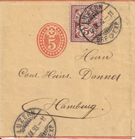 Suisse Entier Postal Bande De Journal Luzern Pour L'Allemagne 1893 - Entiers Postaux