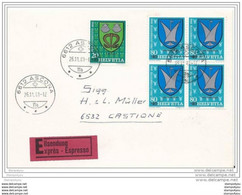 100 - 82  - Enveloppe Exprès Envoyée D'Ascona 1981 - Marcophilie