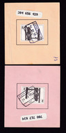 945/36 -- BRABANT WALLON - 2 Coupons Timbres CdF Cachet De Gare CHASTRE 1986 En Noir Et Violet - Sonstige & Ohne Zuordnung