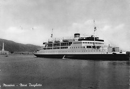 3175" NAVE TRAGHETTO "CARIDDI" -PORTO DI MESSINA  ANNO 1956 - Ferries