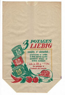 Oude Papieren Zak Bag Poche Liebig Reclame Publicité Potages Potage Soep Soup  50's Retro Vintage (27.5 X 18 Cm) - Advertising