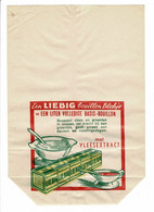 Oude Papieren Zak Bag Poche Liebig Reclame Publicité Bouillon Blokje Vleesextract 50's Retro Vintage (25.5 X 17. Cm) - Advertising