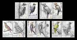 Belarus 2022 MiNr. 1456/60 Fauna. Birds. Woodpeckers (with Labels) MNH ** - Belarus