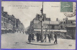 Carte Postale 76. Le Havre Rue De Normandie Et Rond-Point    Très Beau Plan - Gare