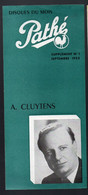 Catalogue LE  DISQUE  DU MOIS PATHE Septembre  1952 A Cluytens En Couverture  (M3946) - Advertising