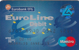 GREECE - Eurobank EFG, Euroline Credit Card(reverse Pikappa), 11/06, Used - Credit Cards (Exp. Date Min. 10 Years)