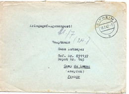 58960 - Bizone - 1947 - KriegsgefangenenBf LEIPHEIM -> Frankreich - Other & Unclassified
