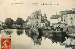 Rennes * Le Quai St Cast * Péniche * Batellerie - Rennes