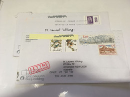 (5 H 31) FRANCE Letter Posted To AUSTRALIA (during COVID-19 Pandemic) 2 Covers - Covers & Documents