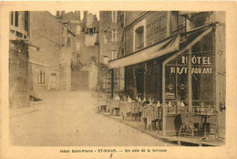 St Malo * Cpa Pub Publicité Hôtel Restaurant St Pierre * Un Coin De La Terrasse - Saint Malo