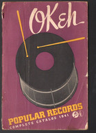 Catalogue De Disques OKEH RECORDS 1941 (M3956) - Advertising