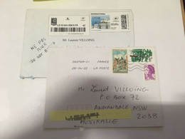 (5 H 31) FRANCE Letter Posted To AUSTRALIA (during COVID-19 Pandemic) 2 Covers - Covers & Documents