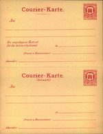 1895 Ca, MAGDEBURG COURIER, Ungebrauchte Doppelkarze - Privatpost