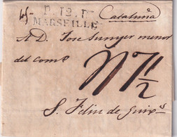 FRANCE 21/1/1826 LETTRE DE MARSEILLE AVEC TEXTE - 1801-1848: Precursores XIX
