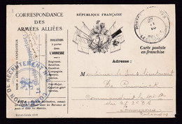 DDBB 915 - Carte Des Armées PMB 1915 Vers Le C.I. 2è DA à SOMMERVIEU - Cachet Commission De Recrutement No 6 (CALAIS) - Army: Belgium