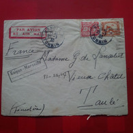 LETTRE HANOI POUR TAULE FINISTERE CACHET SAIGON MARSEILLE 1933 - Covers & Documents
