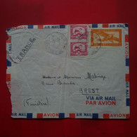 LETTRE SAIGON POUR TAULE FINISTERE CACHET SAIGON MARSEILLE 1949 - Briefe U. Dokumente