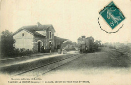 Tauriac Le Moron * La Gare Et Le Départ Du Train Pour St André * Ligne Chemin De Fer - Other & Unclassified