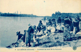 La Réole * Les Laveuses Au Bord De La Garonne * Lavoir Lavandières - La Réole