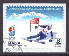 Italia / Italy 2021 Cortina - Campionati Mondiali Sci, World Ski Championship, View Tofane Mountains, Dolomites - Used - 2021-...: Used