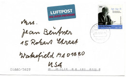 59012 - Bund - 2002 - 300Pfg/€1,53 Heisenberg EF A LpBf NUERNBERG -> Wakefield, MA (USA) - Storia Postale