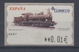 Spanien ATM Tender-Lokomotive 040, Wert In € 5-stellig Schmal, Mi.-Nr. 144.3 - 2001-10 Nuevos & Fijasellos