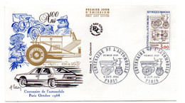 FDC --1984 --Centenaire De L'automobile ......... .cachet  PARIS -75.......à  Saisir - 1980-1989