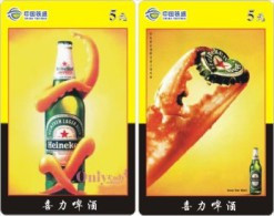 B04056 China Phone Cards Heineken Beer 31pcs - Alimentazioni