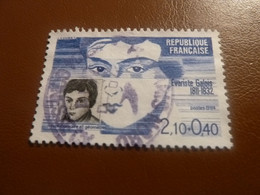 Evariste Galois (1811-1832) Mathématicien - 2f.10+40c. - Bleu Et Noir - Oblitéré - Année 1984 - - Gebruikt