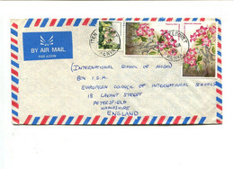 KENYA - Affranchissement Sur Lettre Par Avion - Fleurs - Other & Unclassified