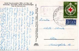 59037 - Bund - 1953 - 10Pfg Rotes Kreuz EF A AnsKte MINDELHEIM -> Koeln - Cartas & Documentos