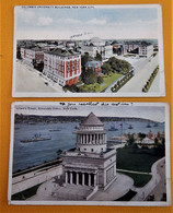 NEW YORK CITY  - 2 POSTCARDS :  Columbia University Buildings  And Grant's Tomb, Riverside Drive - Enseñanza, Escuelas Y Universidades