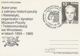 Poland Postmark D87.10.09 WROCLAW: Philatelic Exhibition Copernicus - Interi Postali